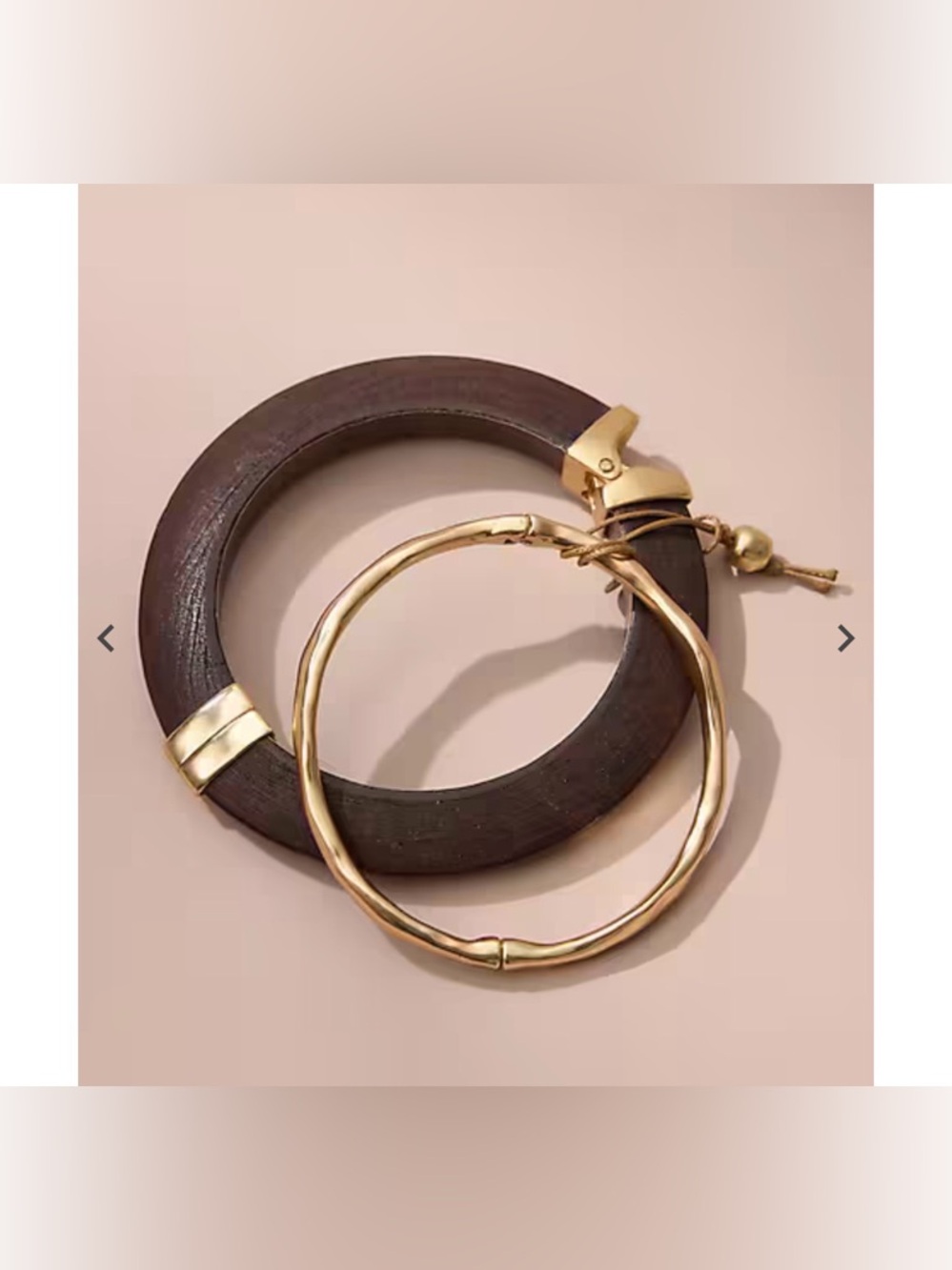 J. Jill Wood & Metal Bangle Set